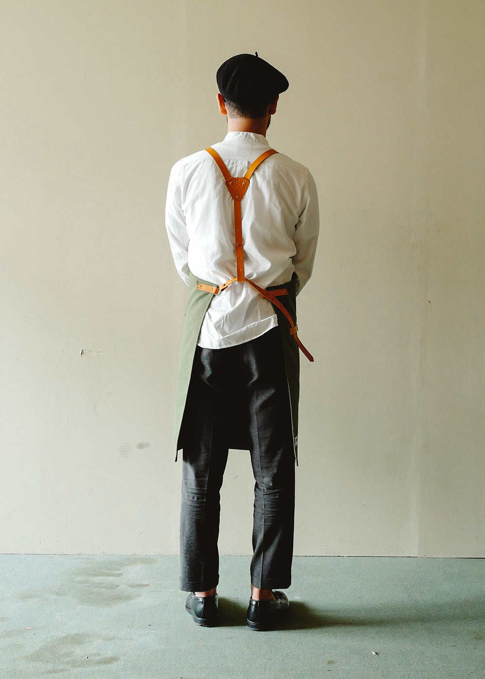 rovermfgco - 14oz Canvas Apron(Camel leather) ( 14ozキャンバスエプロン / キャメルレザー )