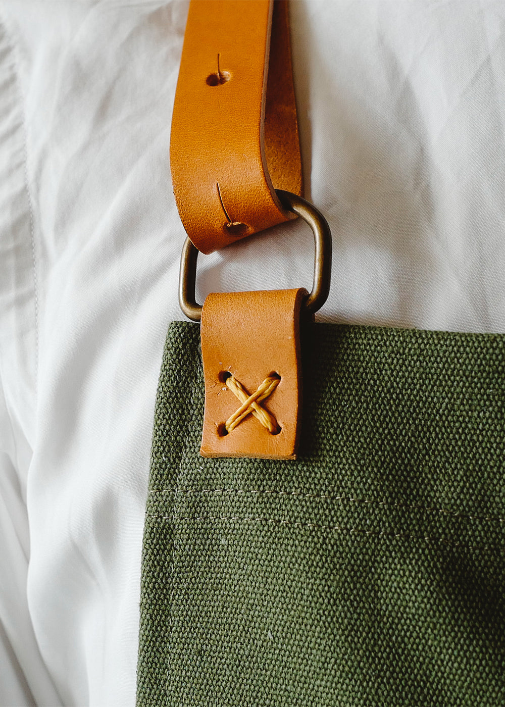 rovermfgco - 14oz Canvas Apron(Camel leather) ( 14ozキャンバスエプロン / キャメルレザー )