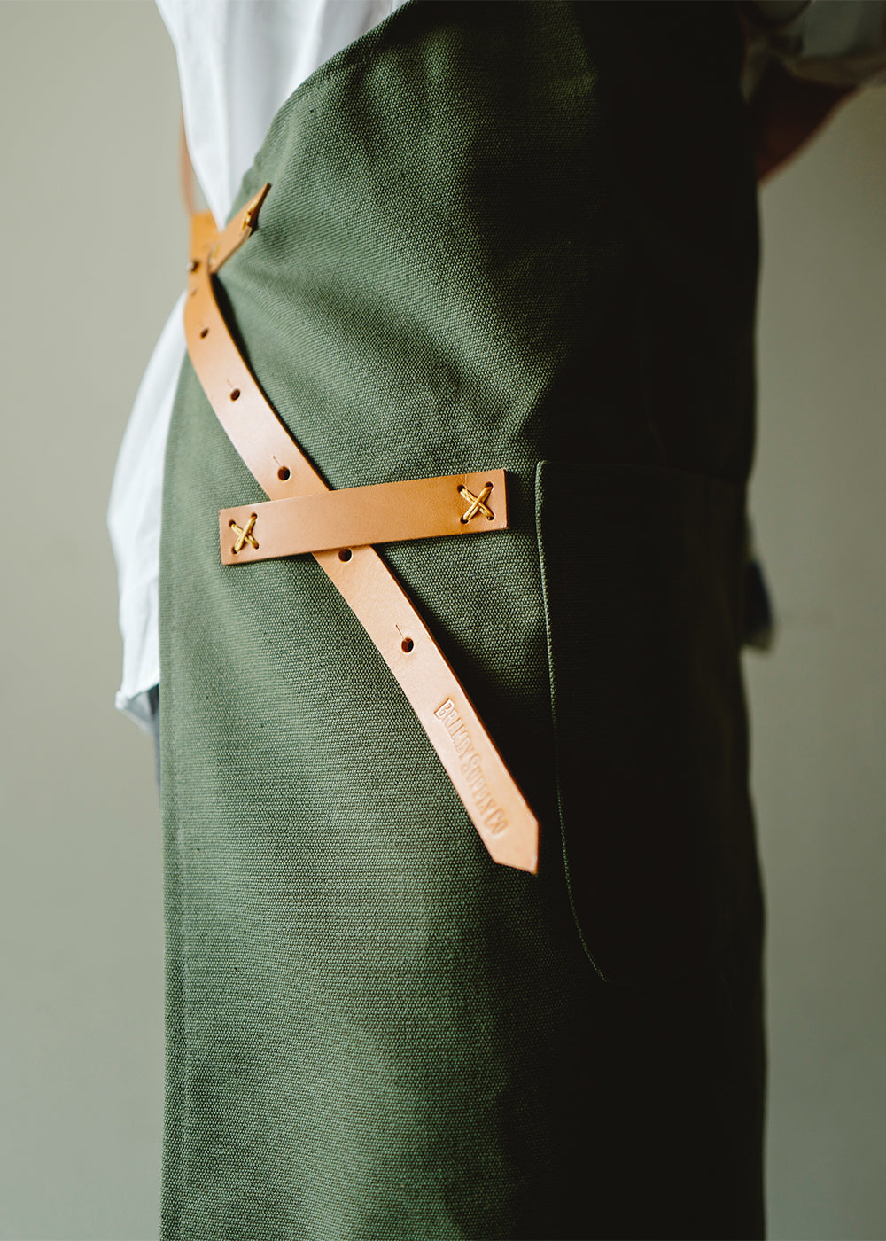 rovermfgco - 14oz Canvas Apron(Camel leather) ( 14ozキャンバスエプロン / キャメルレザー )